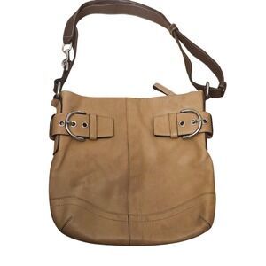 Vintage Coach 1452 Soho Soft Brown Leather Shoulder Bag + FREE Bag Charm 🎁